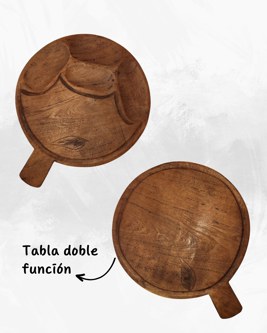 Tabla doble función redonda con agarre 39cm. - Imagen 5