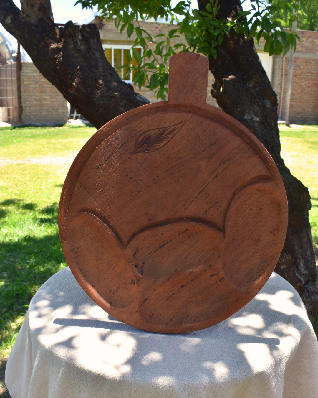 Tabla doble función redonda con agarre 39cm.