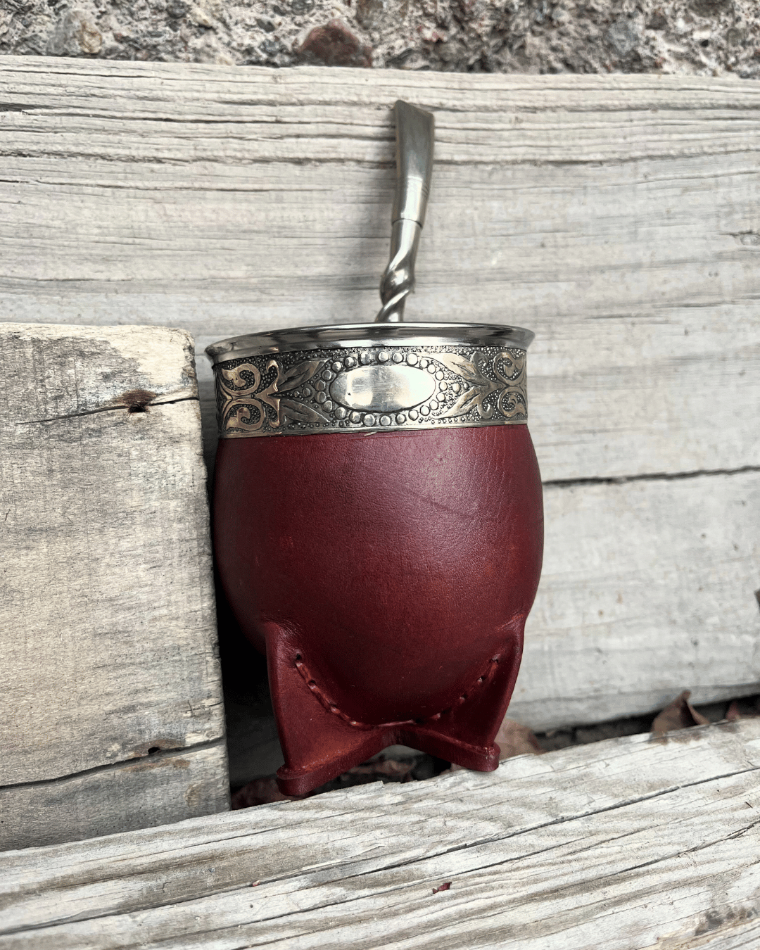 Mate Imperial de cuero - Frase grabada