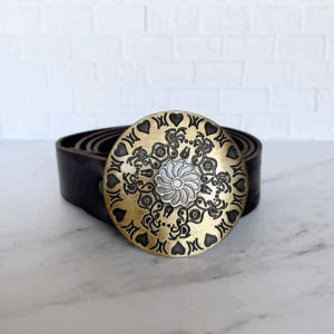 Cinturón Hebilla Flor de Campo