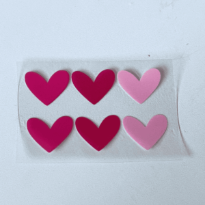 Sticker DTF UV - Corazones